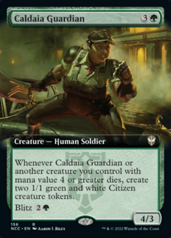 Caldaia Guardian (Extended Art) [Streets of New Capenna Commander] | The Gaming-Verse