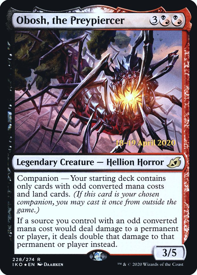 Obosh, the Preypiercer  [Ikoria: Lair of Behemoths Prerelease Promos] | The Gaming-Verse