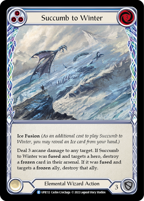 Succumb to Winter (Blue) [UPR112] (Uprising)  Rainbow Foil | The Gaming-Verse