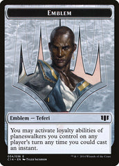 Teferi, Temporal Archmage Emblem // Zombie (011/036) Double-sided Token [Commander 2014 Tokens] | The Gaming-Verse