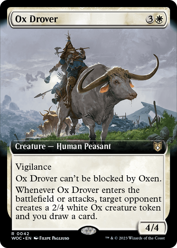 Ox Drover (Extended Art) [Wilds of Eldraine Commander] | The Gaming-Verse