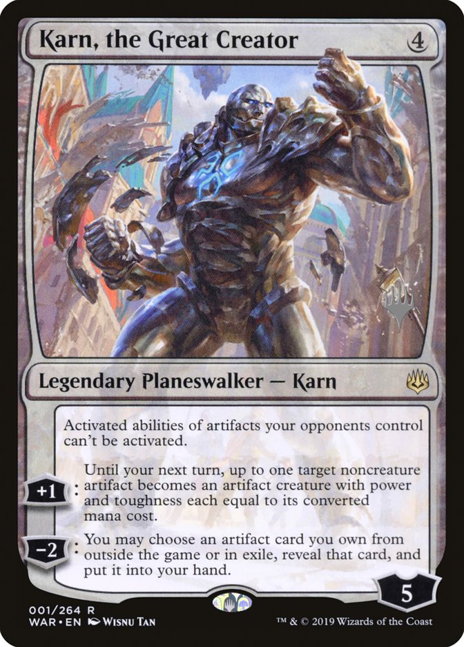 Karn, the Great Creator (Promo Pack) [War of the Spark Promos] | The Gaming-Verse