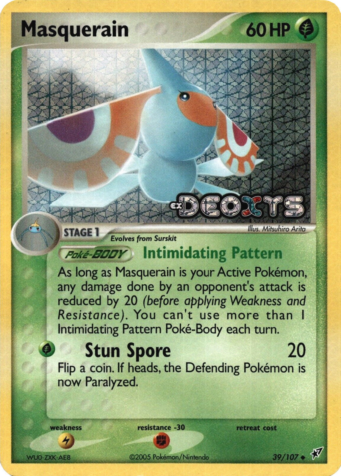 Masquerain (39/107) (Stamped) [EX: Deoxys] | The Gaming-Verse