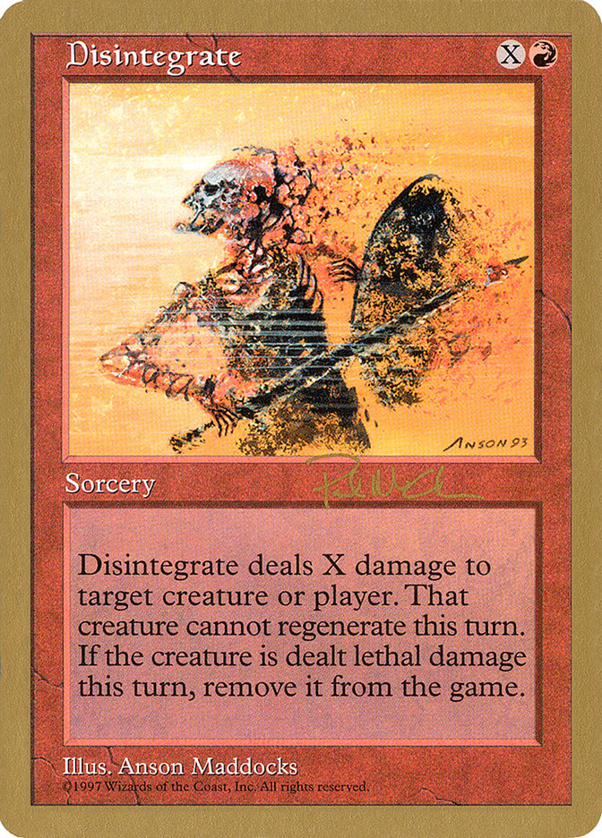 Disintegrate (Paul McCabe) [World Championship Decks 1997] | The Gaming-Verse