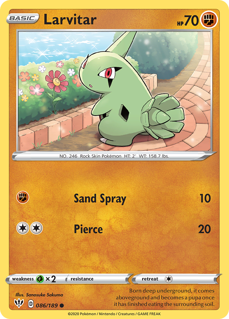 Larvitar (086/189) [Sword & Shield: Darkness Ablaze] | The Gaming-Verse