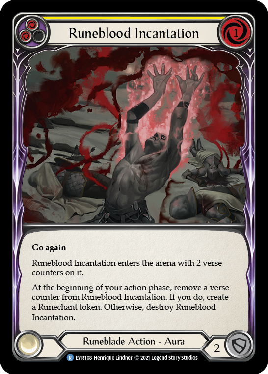 Runeblood Incantation (Yellow) [EVR108] (Everfest)  1st Edition Normal | The Gaming-Verse