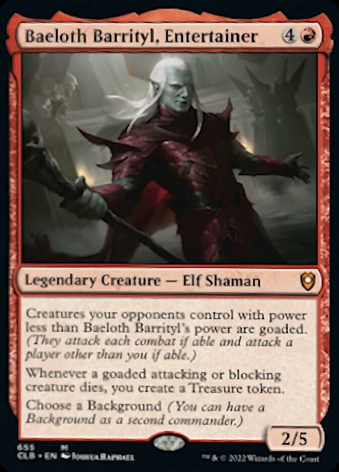 Baeloth Barrityl, Entertainer [Commander Legends: Battle for Baldur's Gate] | The Gaming-Verse