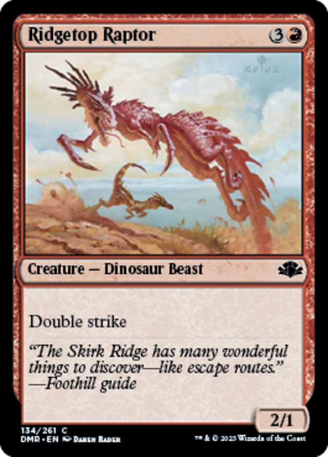 Ridgetop Raptor [Dominaria Remastered] | The Gaming-Verse