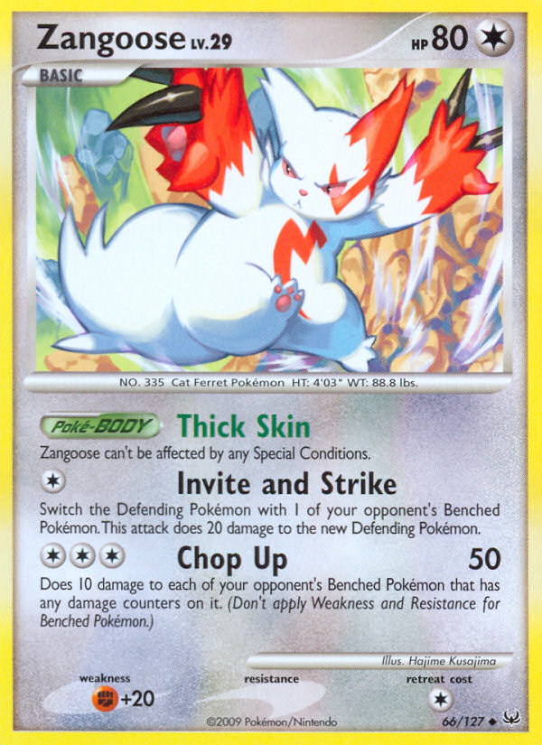 Zangoose (66/127) [Platinum: Base Set] | The Gaming-Verse