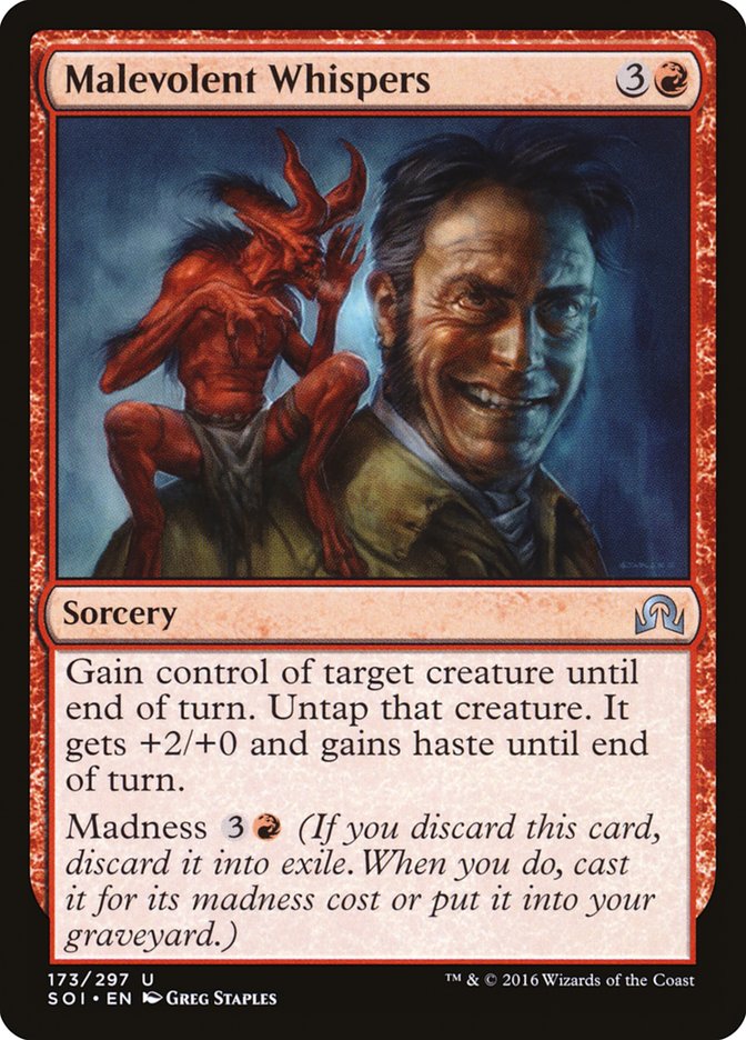 Malevolent Whispers [Shadows over Innistrad] | The Gaming-Verse