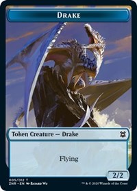 Drake // Hydra Double-sided Token [Zendikar Rising Tokens] | The Gaming-Verse