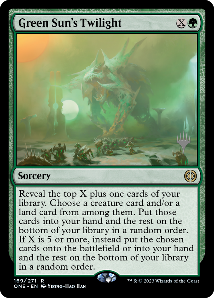 Green Sun's Twilight (Promo Pack) [Phyrexia: All Will Be One Promos] | The Gaming-Verse