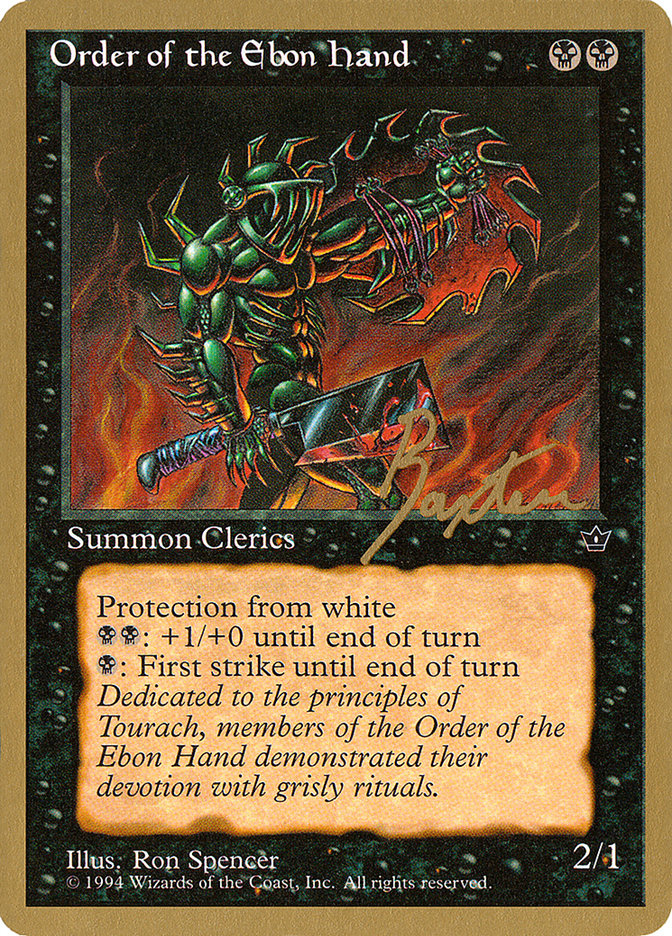 Order of the Ebon Hand (Spencer) (George Baxter) [Pro Tour Collector Set] | The Gaming-Verse