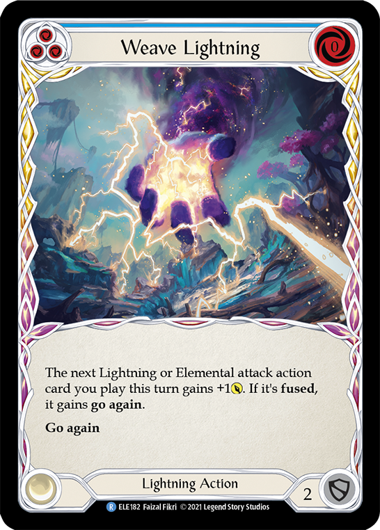 Weave Lightning (Blue) [ELE182] (Tales of Aria)  1st Edition Normal | The Gaming-Verse