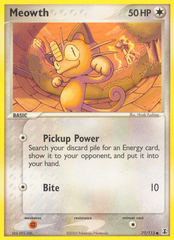 Meowth (77/113) [EX: Delta Species] | The Gaming-Verse