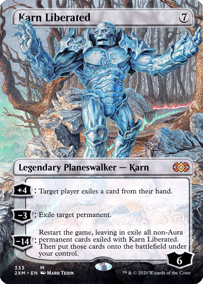 Karn Liberated (Borderless) [Double Masters] | The Gaming-Verse