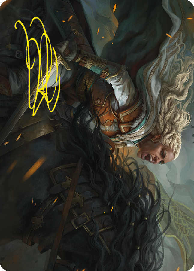 Eowyn, Fearless Knight Art Card (Gold-Stamped Signature) [The Lord of the Rings: Tales of Middle-earth Art Series] | The Gaming-Verse