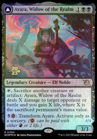 Ayara, Widow of the Realm // Ayara, Furnace Queen [March of the Machine Prerelease Promos] | The Gaming-Verse