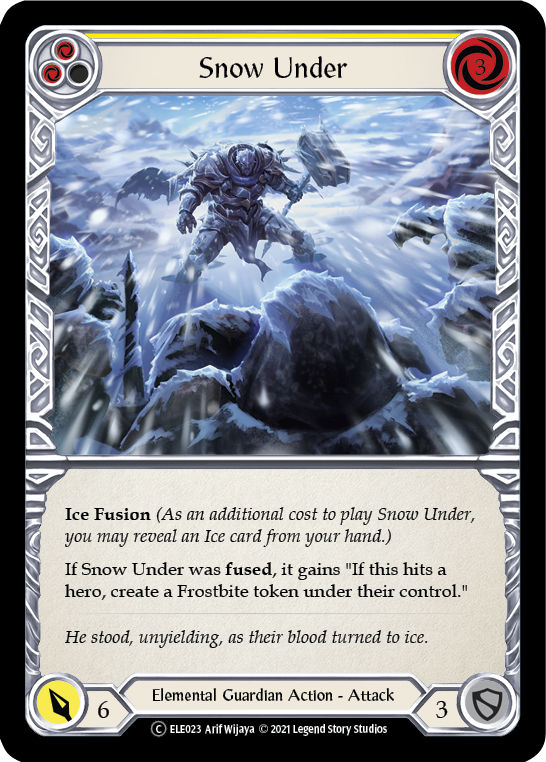 Snow Under (Yellow) [U-ELE023] Unlimited Rainbow Foil | The Gaming-Verse