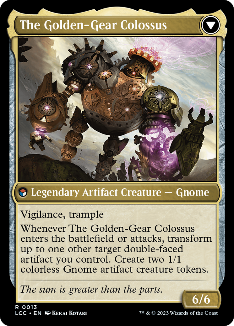 Tetzin, Gnome Champion // The Golden-Gear Colossus [The Lost Caverns of Ixalan Commander] | The Gaming-Verse