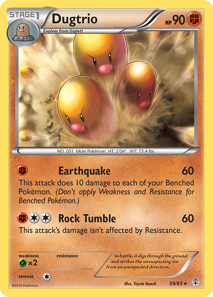 Dugtrio (39/83) [XY: Generations] | The Gaming-Verse