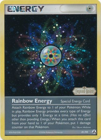 Rainbow Energy (81/92) (Stamped) [EX: Legend Maker] | The Gaming-Verse