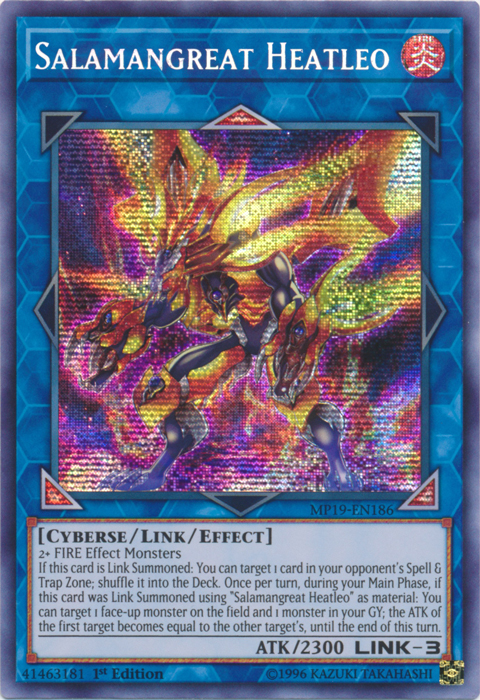 Salamangreat Heatleo [MP19-EN186] Prismatic Secret Rare | The Gaming-Verse