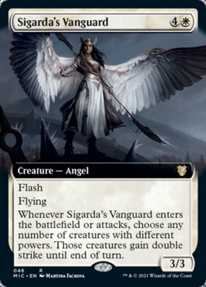 Sigarda's Vanguard (Extended) [Innistrad: Midnight Hunt Commander] | The Gaming-Verse