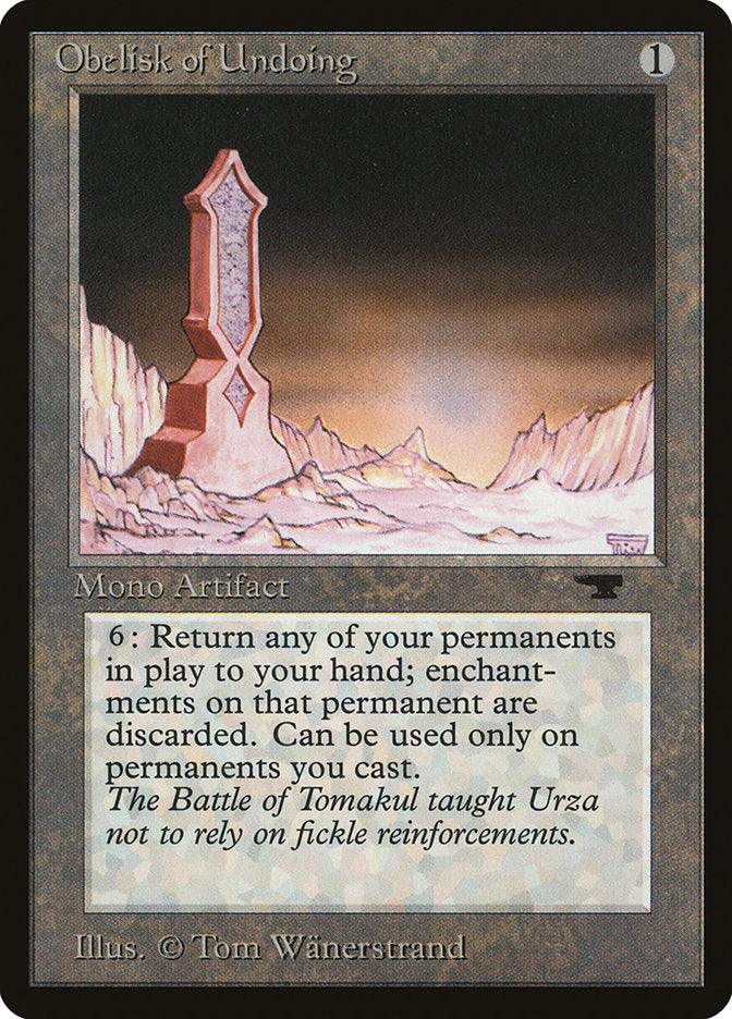 Obelisk of Undoing [Antiquities] | The Gaming-Verse