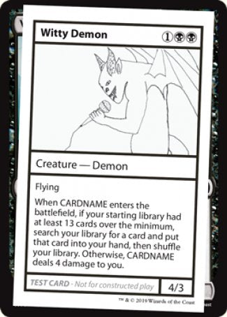 Witty Demon (2021 Edition) [Mystery Booster Playtest Cards] | The Gaming-Verse