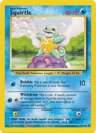 Squirtle (63/102) [Base Set Unlimited] | The Gaming-Verse