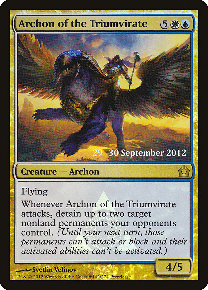 Archon of the Triumvirate [Return to Ravnica Prerelease Promos] | The Gaming-Verse