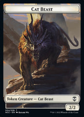 Soldier (09) // Cat Beast Double-sided Token [Streets of New Capenna Commander Tokens] | The Gaming-Verse