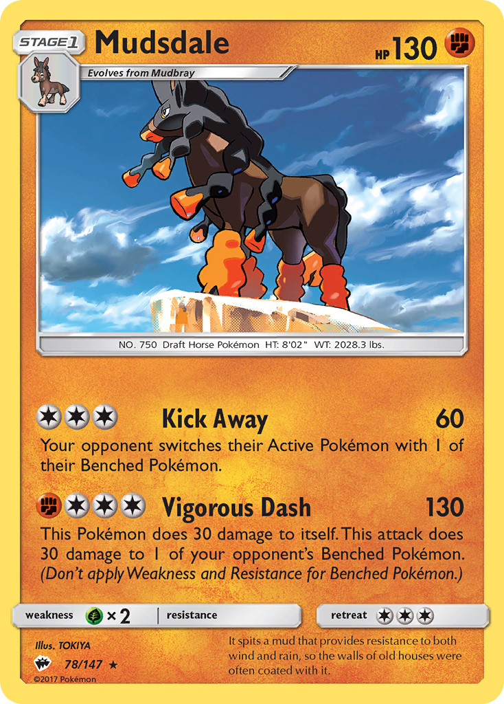 Mudsdale (78/147) [Sun & Moon: Burning Shadows] | The Gaming-Verse