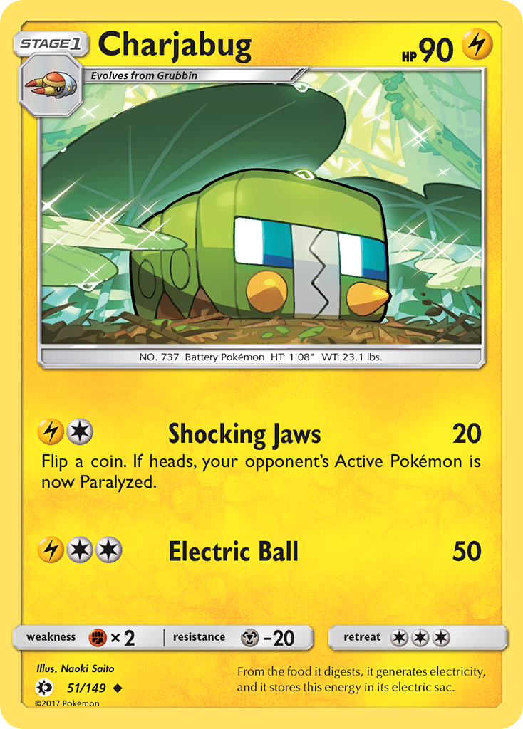 Charjabug (51/149) [Sun & Moon: Base Set] | The Gaming-Verse