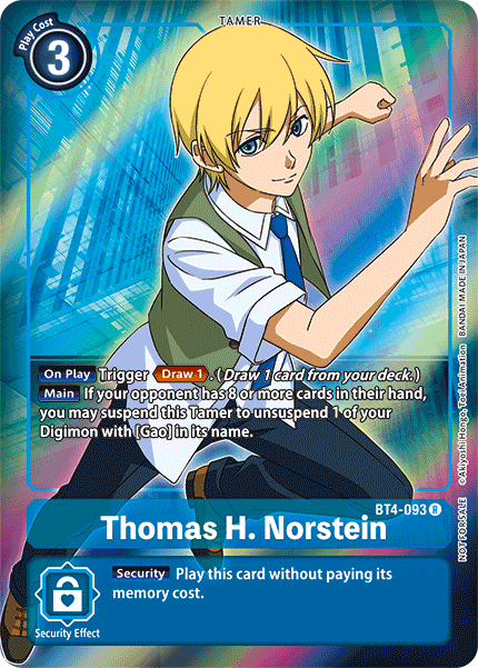 Thomas H. Norstein [BT4-093] (Buy-A-Box Promo) [Great Legend Promos] | The Gaming-Verse