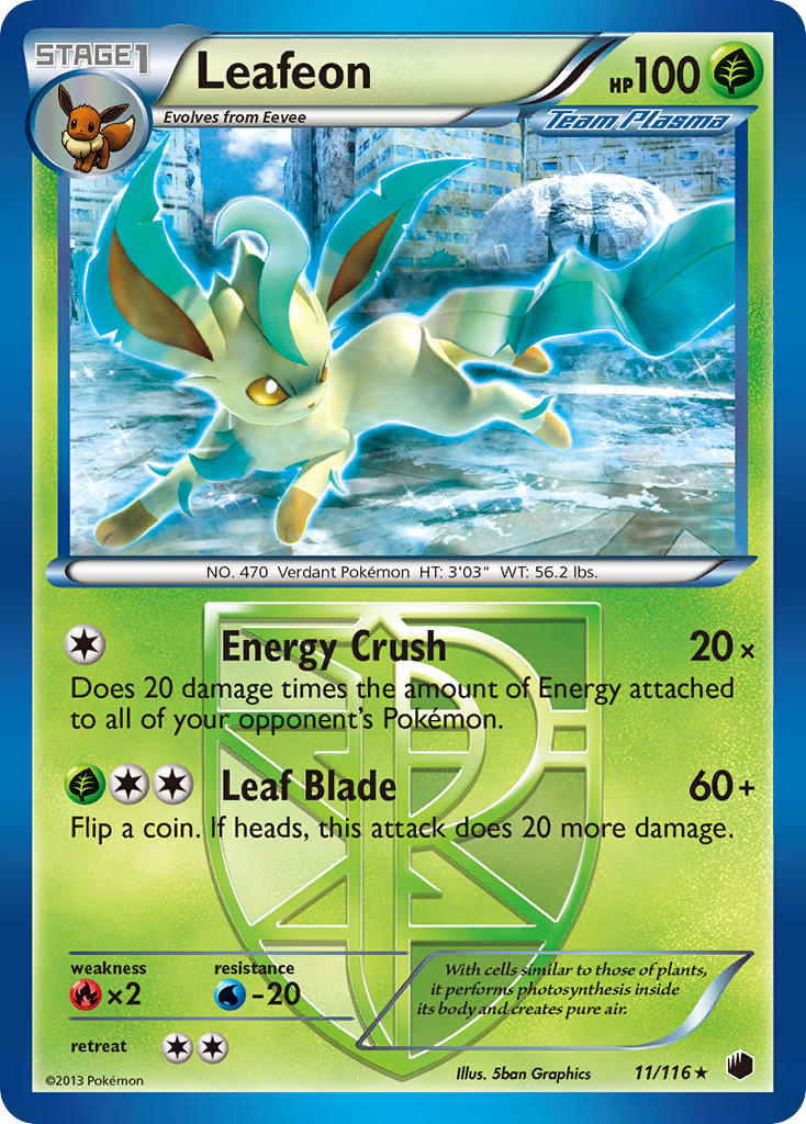 Leafeon (11/116) [Black & White: Plasma Freeze] | The Gaming-Verse