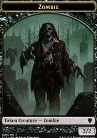 Zombie (005) // Gold (010) Double-sided Token [Commander 2017 Tokens] | The Gaming-Verse