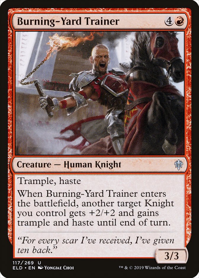 Burning-Yard Trainer [Throne of Eldraine] | The Gaming-Verse