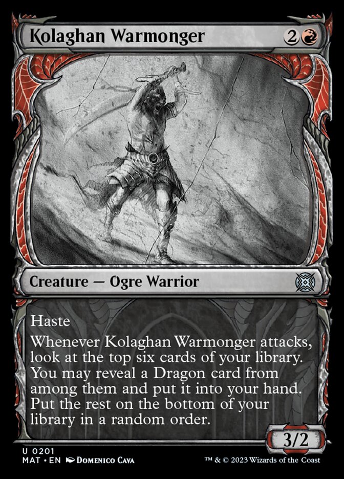 Kolaghan Warmonger (Showcase Halo Foil) [March of the Machine: The Aftermath] | The Gaming-Verse