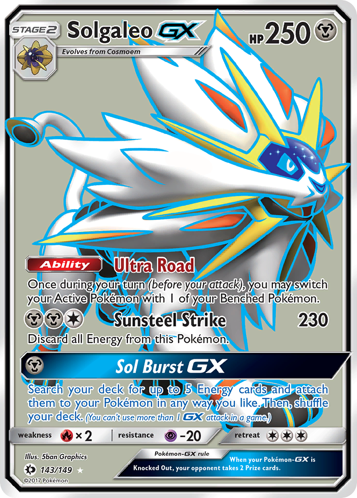 Solgaleo GX (143/149) [Sun & Moon: Base Set] | The Gaming-Verse