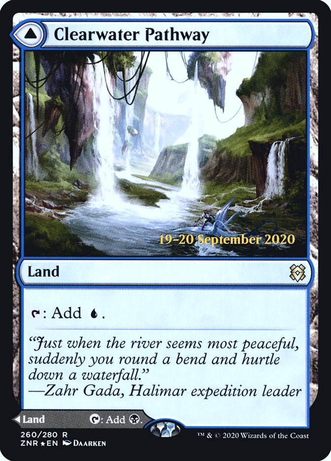 Clearwater Pathway // Murkwater Pathway  [Zendikar Rising Prerelease Promos] | The Gaming-Verse