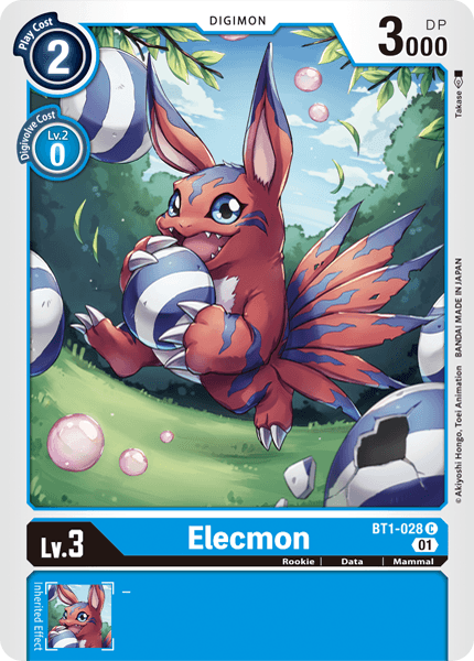 Elecmon [BT1-028] (Alternative Art) [Starter Deck: Ulforce Veedramon] | The Gaming-Verse