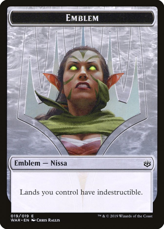 Nissa, Who Shakes the World Emblem [War of the Spark Tokens] | The Gaming-Verse