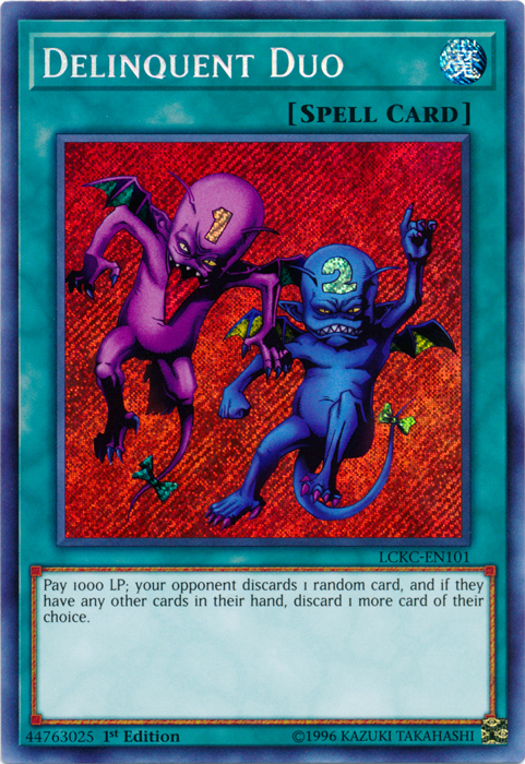 Delinquent Duo [LCKC-EN101] Secret Rare | The Gaming-Verse