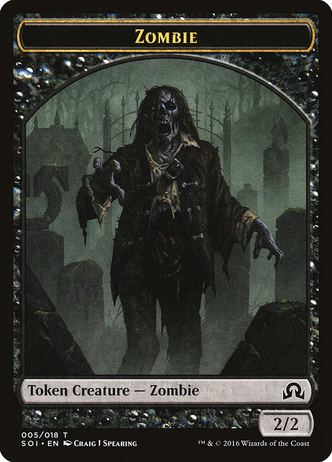 Zombie [Shadows over Innistrad Tokens] | The Gaming-Verse