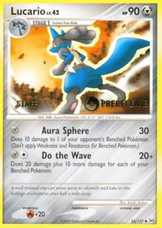 Lucario (53/127) (Staff Prerelease Promo) [Diamond & Pearl: Black Star Promos] | The Gaming-Verse