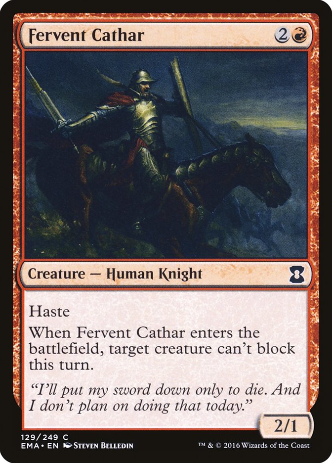 Fervent Cathar [Eternal Masters] | The Gaming-Verse