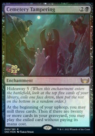 Cemetery Tampering [Streets of New Capenna Prerelease Promos] | The Gaming-Verse