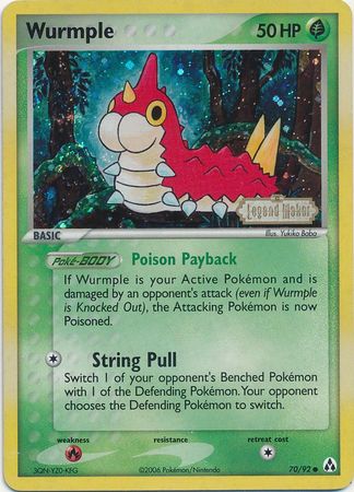 Wurmple (70/92) (Stamped) [EX: Legend Maker] | The Gaming-Verse